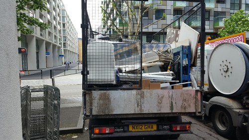Low-carbon van from garden clearance fleet parked ready for pickup